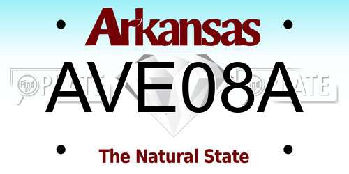 AVE08A Arkansas License Plate
