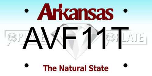 AVF11T Arkansas License Plate