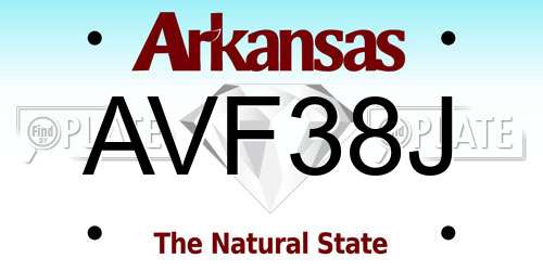AVF38J Arkansas License Plate