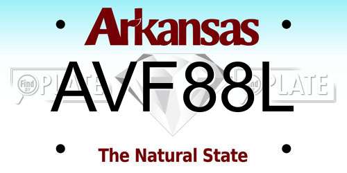 AVF88L Arkansas License Plate