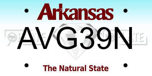 AVG39N Arkansas License Plate
