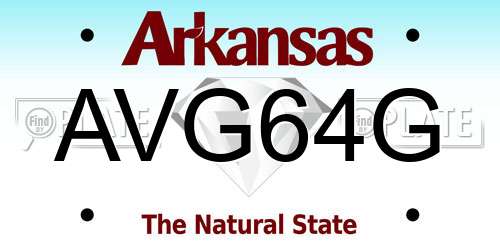 AVG64G Arkansas License Plate