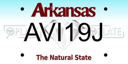 AVI19J Arkansas License Plate