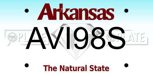 AVI98S Arkansas License Plate