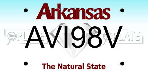 AVI98V Arkansas License Plate