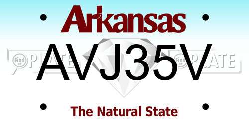 AVJ35V Arkansas License Plate