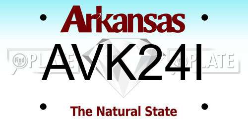 AVK24I Arkansas License Plate
