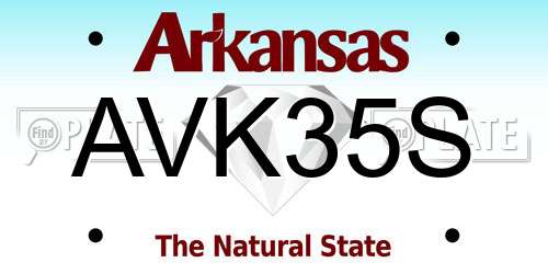 AVK35S Arkansas License Plate