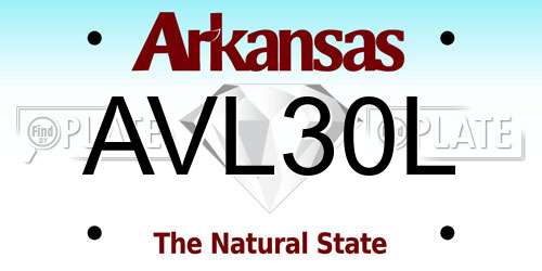 AVL30L Arkansas License Plate