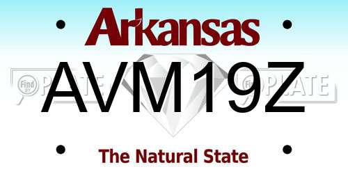 AVM19Z Arkansas License Plate