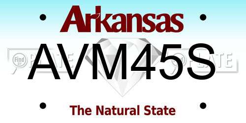 AVM45S Arkansas License Plate