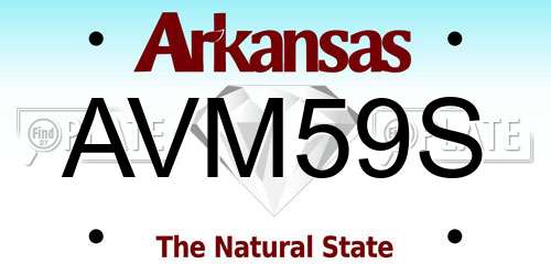 AVM59S Arkansas License Plate