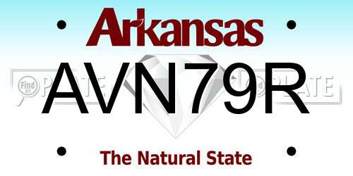 AVN79R Arkansas License Plate