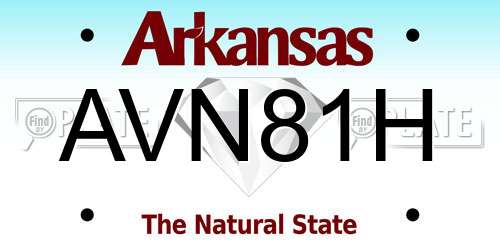 AVN81H Arkansas License Plate