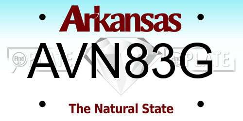 AVN83G Arkansas License Plate