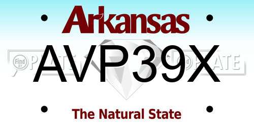 AVP39X Arkansas License Plate