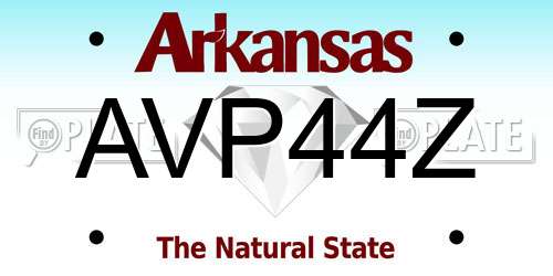 AVP44Z Arkansas License Plate