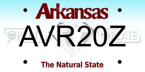 AVR20Z Arkansas License Plate