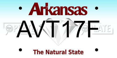 AVT17F Arkansas License Plate