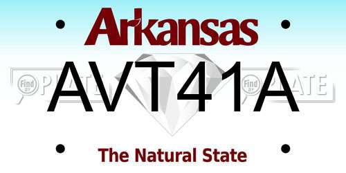AVT41A Arkansas License Plate