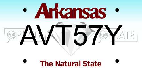 AVT57Y Arkansas License Plate