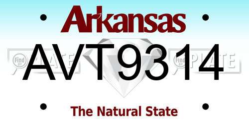 AVT9314 Arkansas License Plate