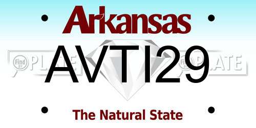 AVTI29 Arkansas License Plate