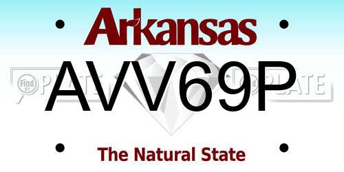 AVV69P Arkansas License Plate