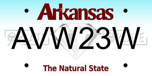 AVW23W Arkansas License Plate