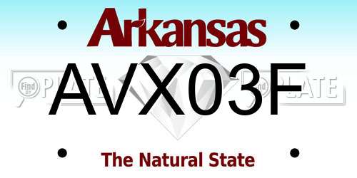 AVX03F Arkansas License Plate