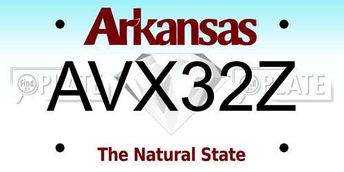 AVX32Z Arkansas License Plate