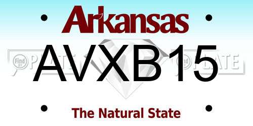 AVXB15 Arkansas License Plate