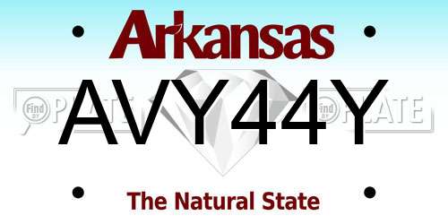 AVY44Y Arkansas License Plate