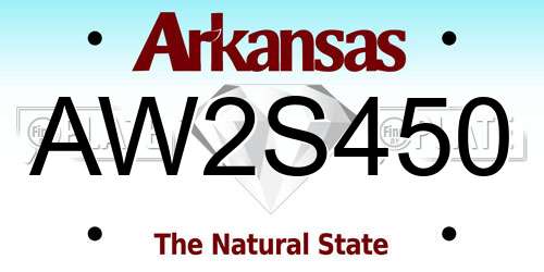 AW2S450 Arkansas License Plate