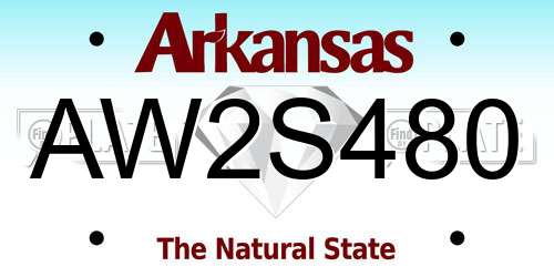 AW2S480 Arkansas License Plate