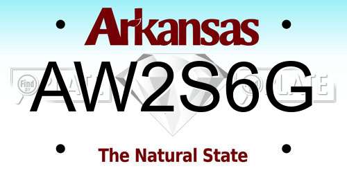 AW2S6G Arkansas License Plate