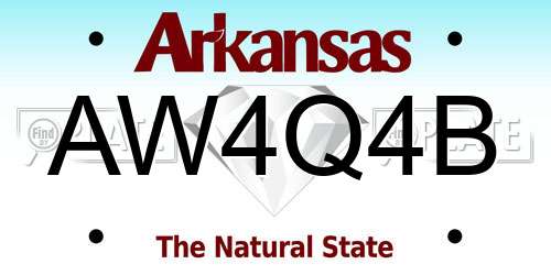 AW4Q4B Arkansas License Plate