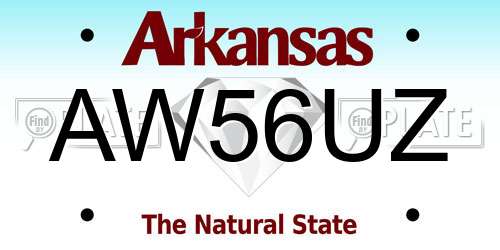 AW56UZ Arkansas License Plate