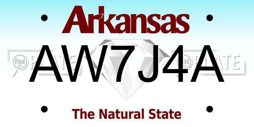 AW7J4A Arkansas License Plate