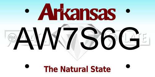 AW7S6G Arkansas License Plate