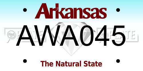 AWA045 Arkansas License Plate