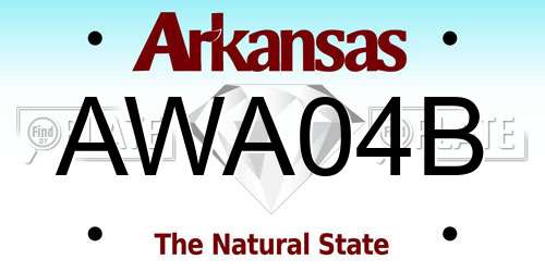 AWA04B Arkansas License Plate