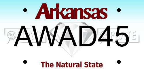 AWAD45 Arkansas License Plate