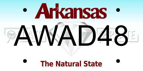 AWAD48 Arkansas License Plate
