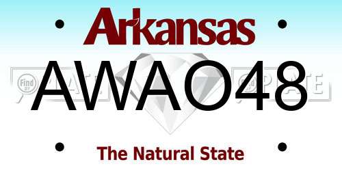 AWAO48 Arkansas License Plate