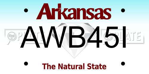 AWB45I Arkansas License Plate