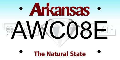 AWC08E Arkansas License Plate