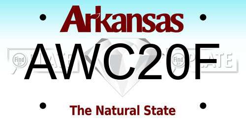 AWC20F Arkansas License Plate