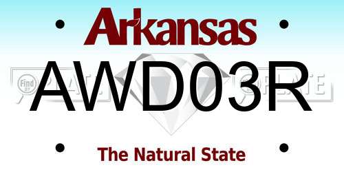 AWD03R Arkansas License Plate