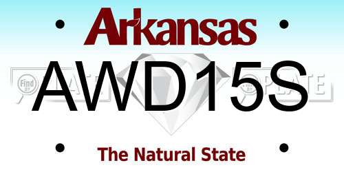 AWD15S Arkansas License Plate